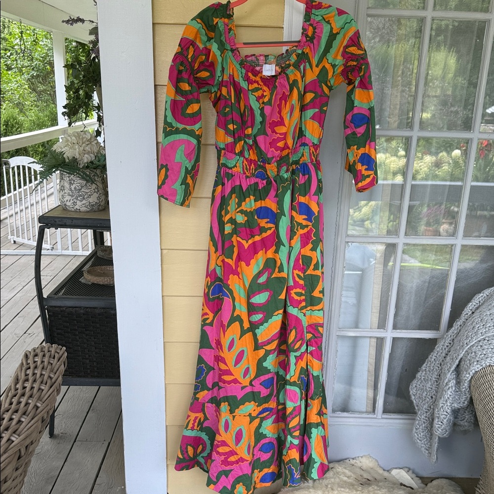 Sugarlips Multicolor Leaf Print Maxi Dress